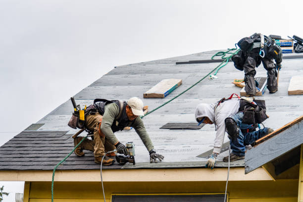 Professional Gutter Installation technician working in North, VA